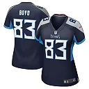 Zennovawear Women's Tennessee Titans Tyler Boyd Navy Game Jersey