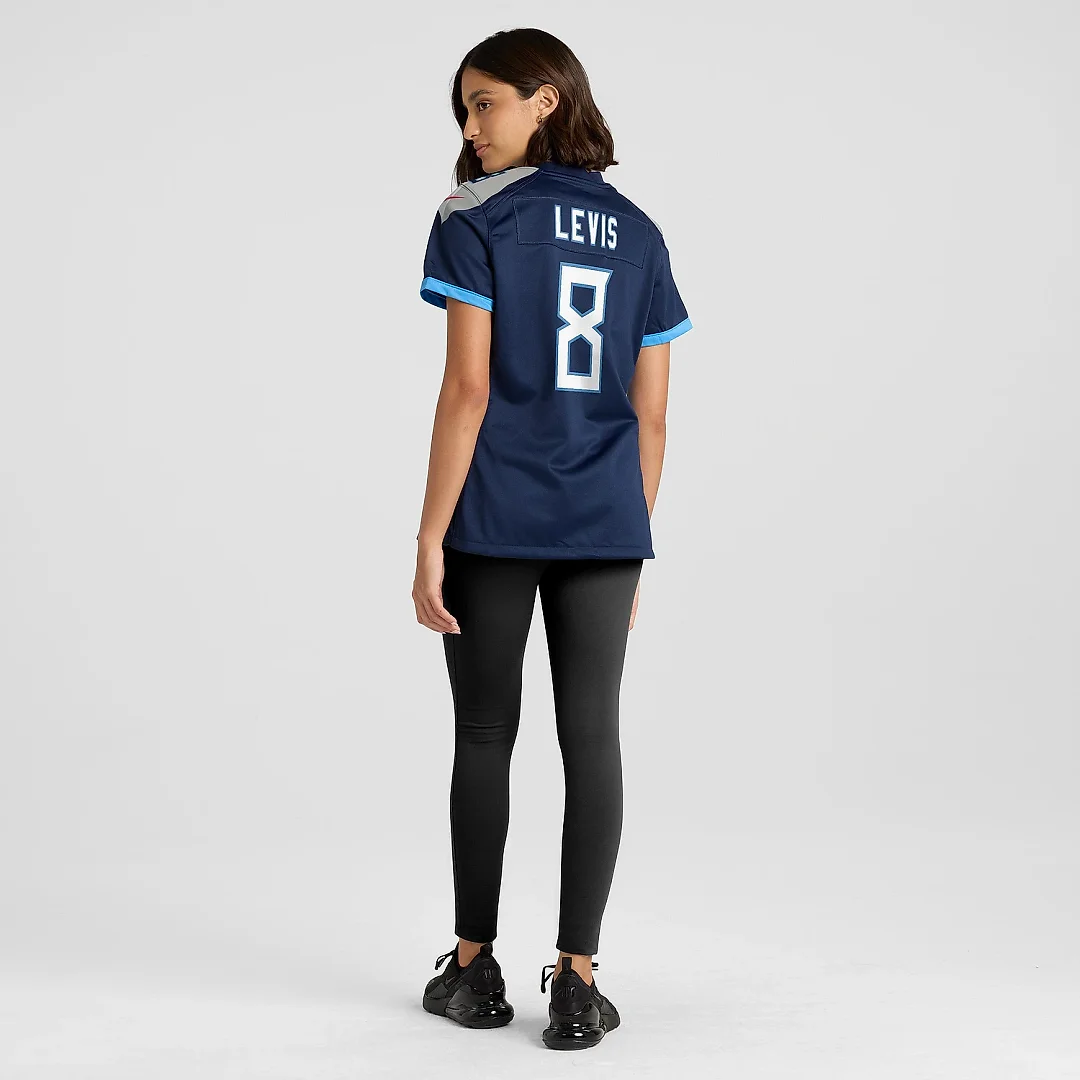 Zennovawear Women's Tennessee Titans Will Levis Navy Game Jersey