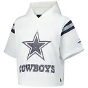 Zennovawear Dallas Cowboys Women's Mesh Short Sleeve Hoodie T-Shirt - White