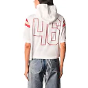 Zennovawear San Francisco 49ers Women's Mesh Short Sleeve Hoodie T-Shirt - White