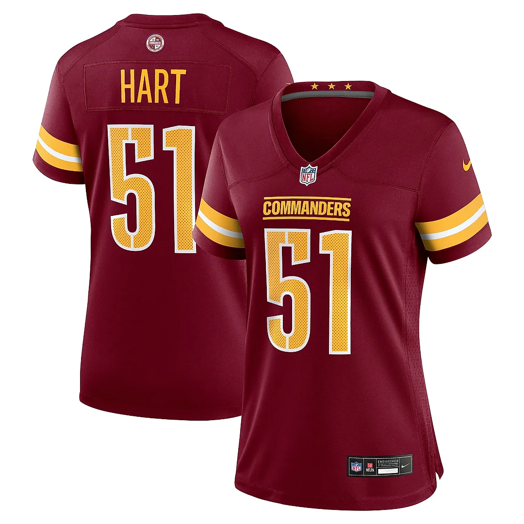 Zennovawear Women's Washington Commanders Bobby Hart Burgundy Game Jersey