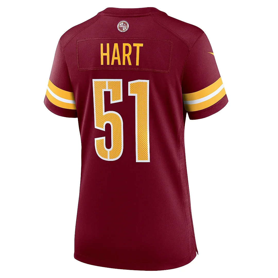 Zennovawear Women's Washington Commanders Bobby Hart Burgundy Game Jersey