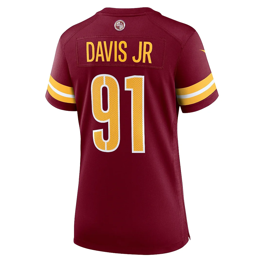 Zennovawear Women's Washington Commanders Carl Davis Jr. Burgundy Team Game Jersey
