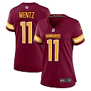 Zennovawear Women's Washington Commanders Carson Wentz Burgundy Game Jersey