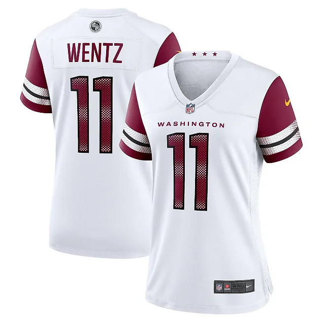 Zennovawear Women's Washington Commanders Carson Wentz White Game Jersey
