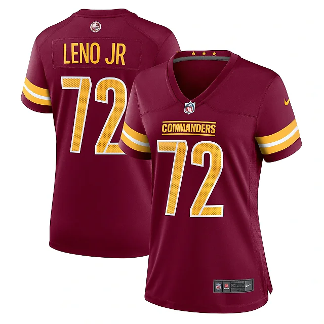 Zennovawear Women's Washington Commanders Charles Leno Jr. Burgundy Home Game Player Jersey