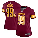 Zennovawear Women's Washington Commanders Chase Young Burgundy Legend Player Performance Top