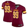 Zennovawear Women's Washington Commanders Chase Young Burgundy Legend Player Performance Top