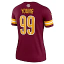 Zennovawear Women's Washington Commanders Chase Young Burgundy Legend Player Performance Top