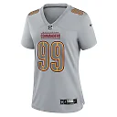 Zennovawear Women's Washington Commanders Chase Young Gray Atmosphere Fashion Game Jersey