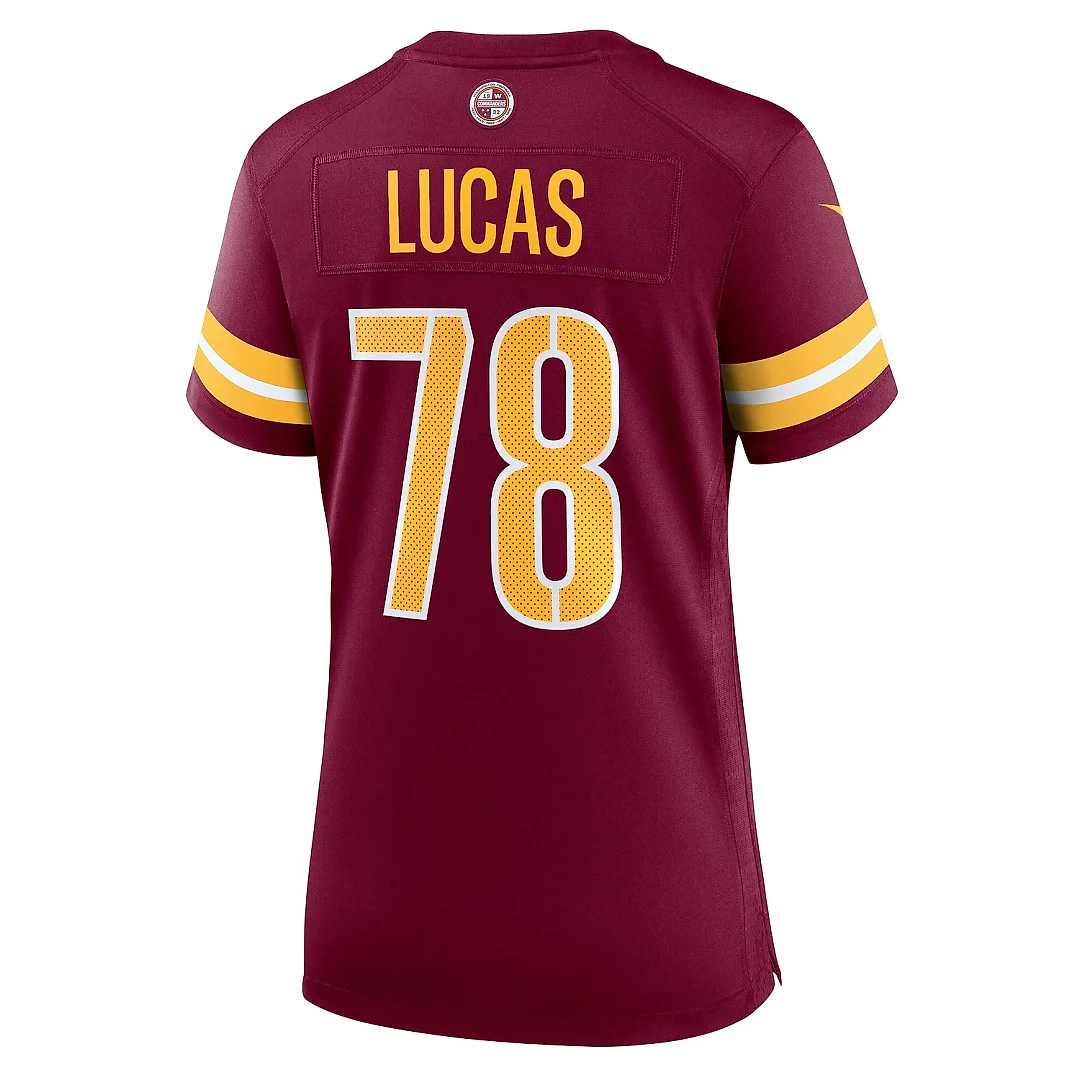 Zennovawear Women's Washington Commanders Cornelius Lucas Burgundy Game Jersey
