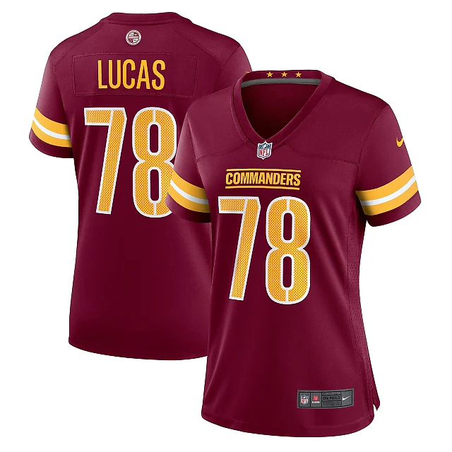 Zennovawear Women's Washington Commanders Cornelius Lucas Burgundy Game Jersey