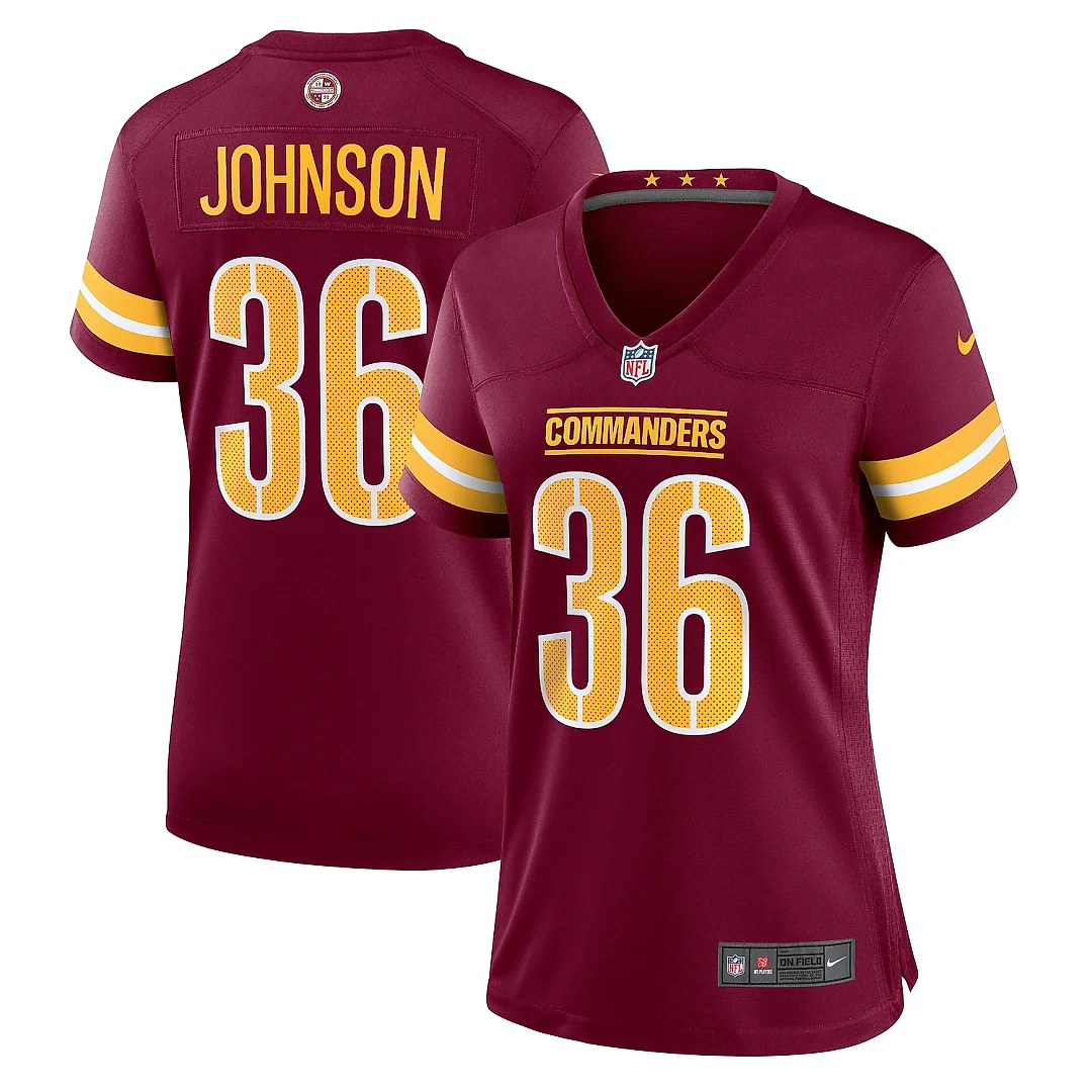 Zennovawear Women's Washington Commanders Danny Johnson Burgundy Game Jersey