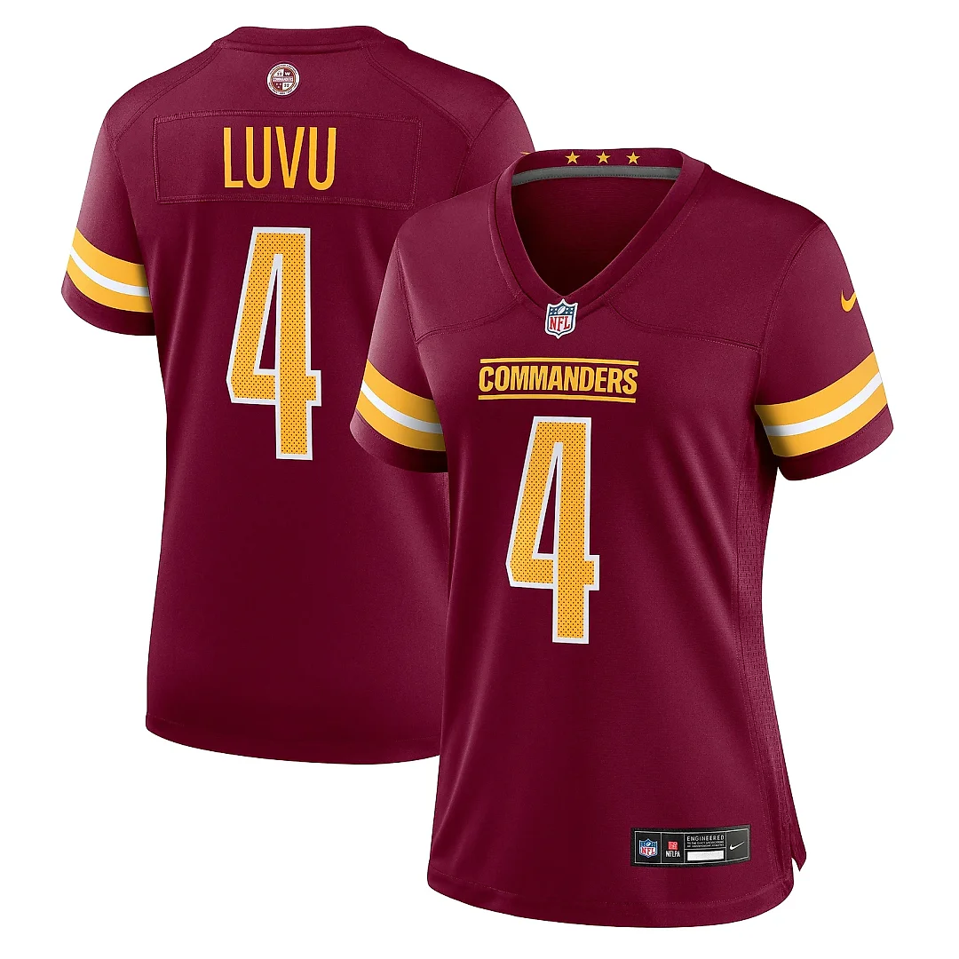 Zennovawear Women's Washington Commanders Frankie Luvu Burgundy Game Jersey