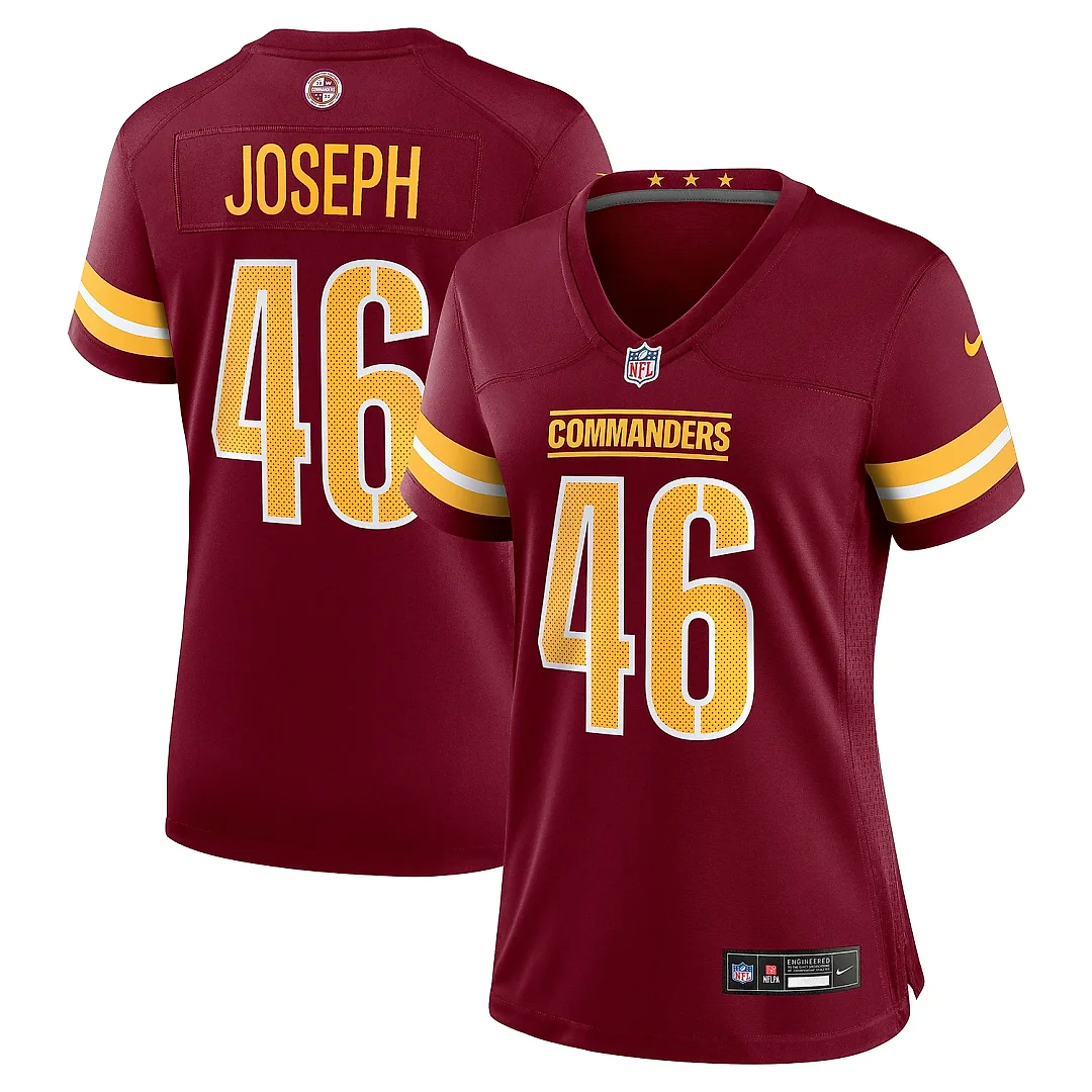 Zennovawear Women's Washington Commanders Greg Joseph Burgundy Team Game Jersey