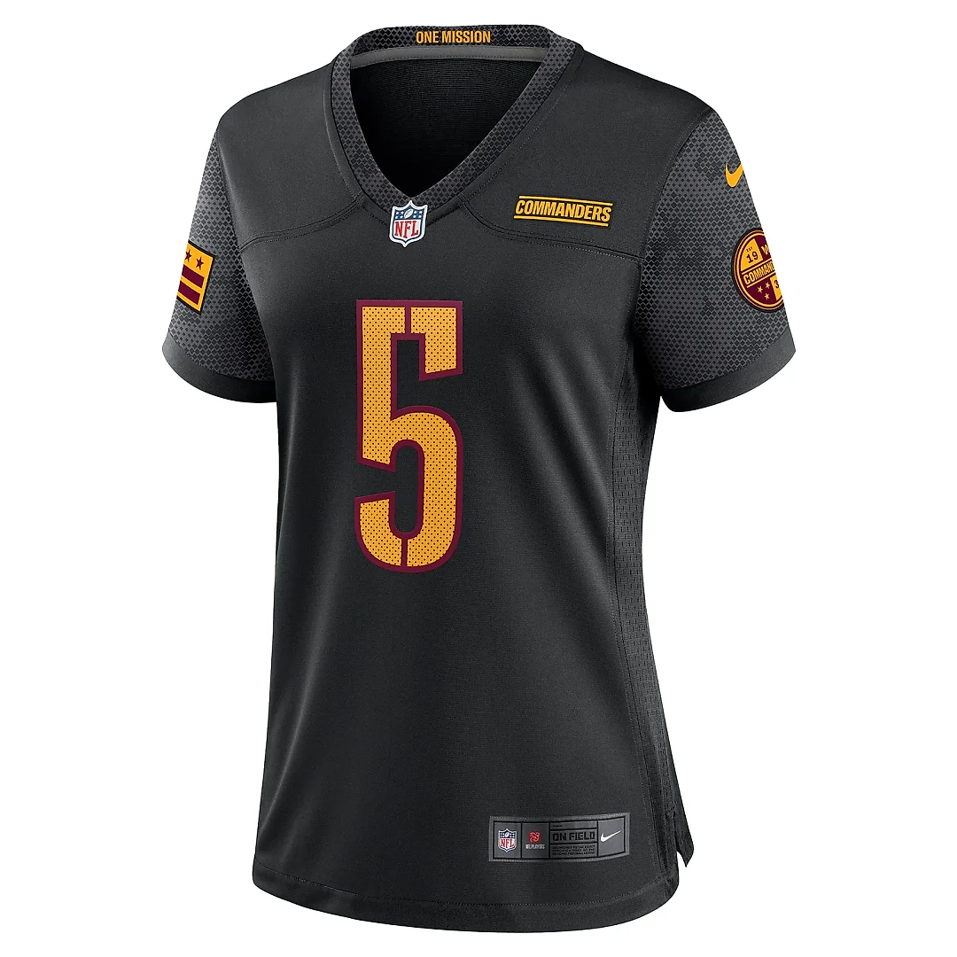 Zennovawear Women's Washington Commanders Jayden Daniels Black Alternate Game Player Jersey