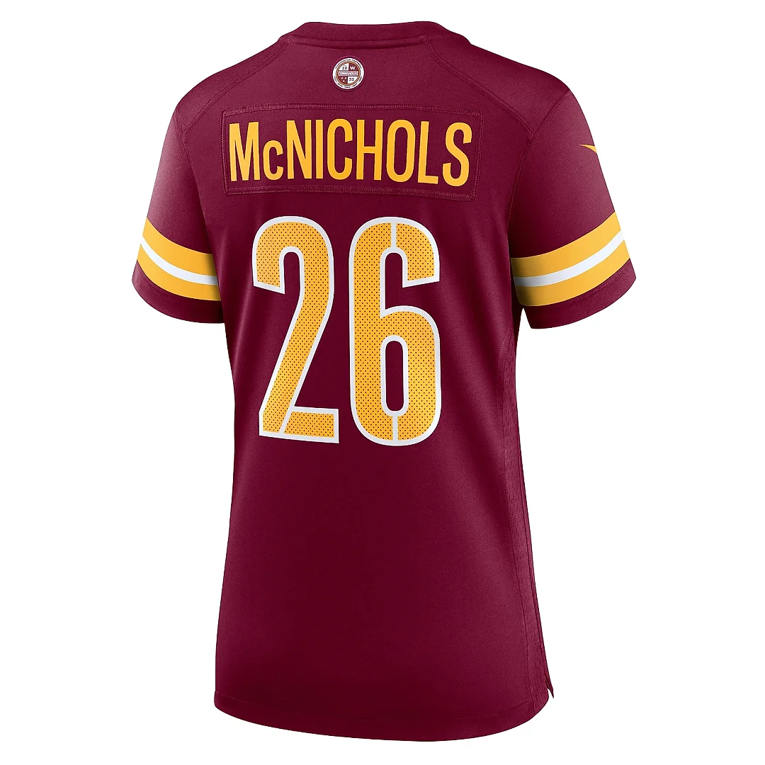 Zennovawear Women's Washington Commanders Jeremy McNichols Burgundy Game Jersey