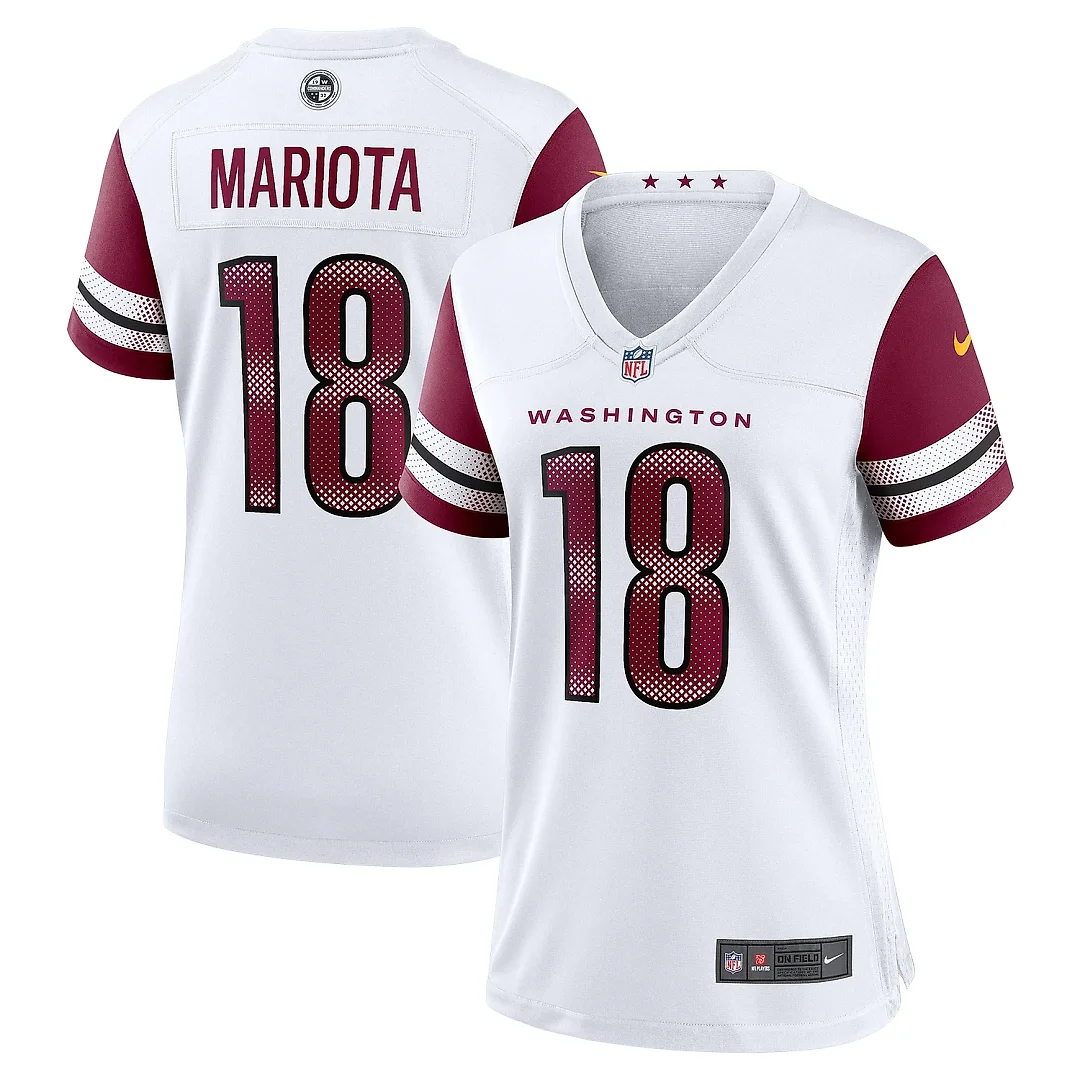 Zennovawear Women's Washington Commanders Marcus Mariota White Game Jersey