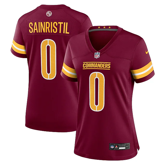 Zennovawear Women's Washington Commanders Mike Sainristil Burgundy Game Jersey