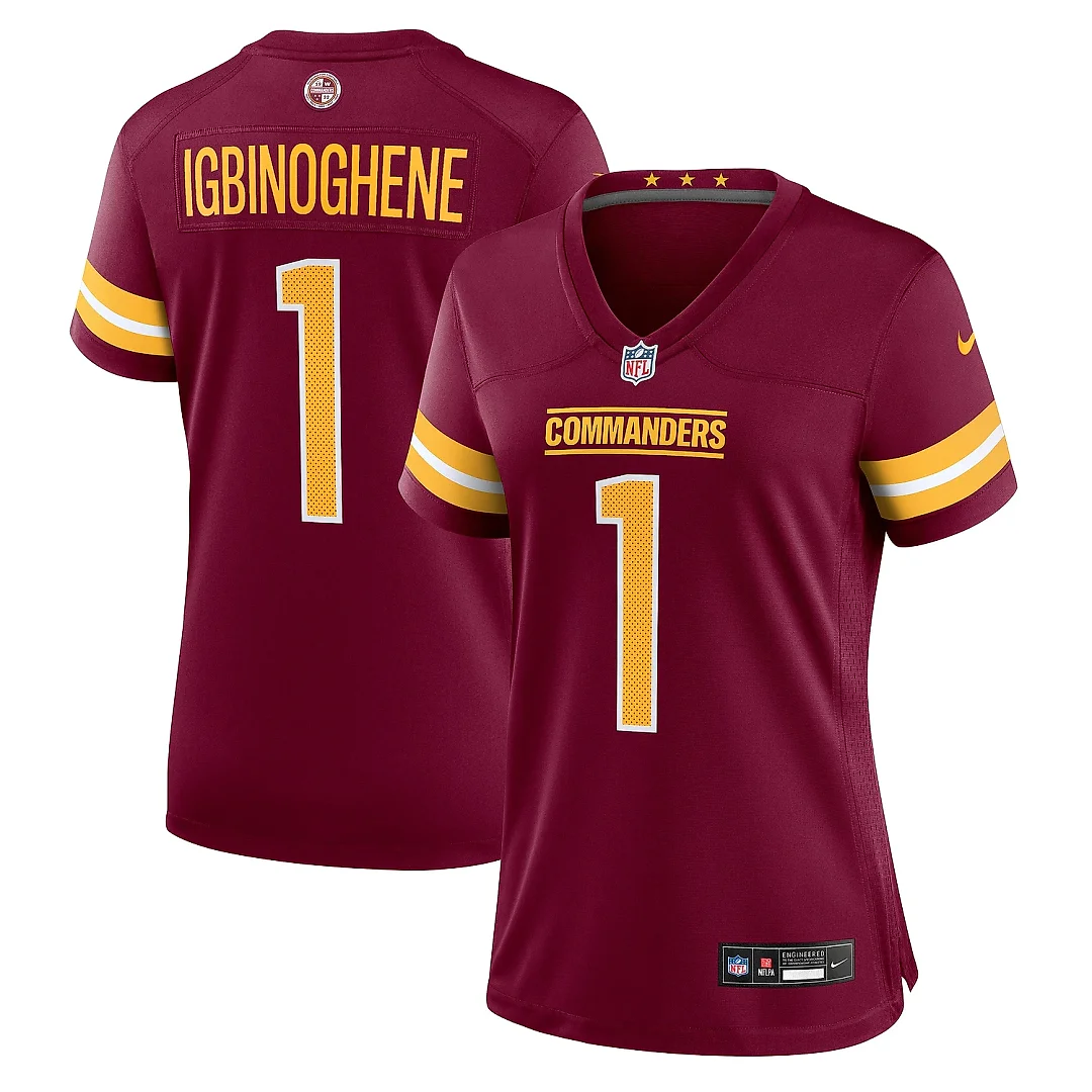 Zennovawear Women's Washington Commanders Noah Igbinoghene Burgundy Game Jersey