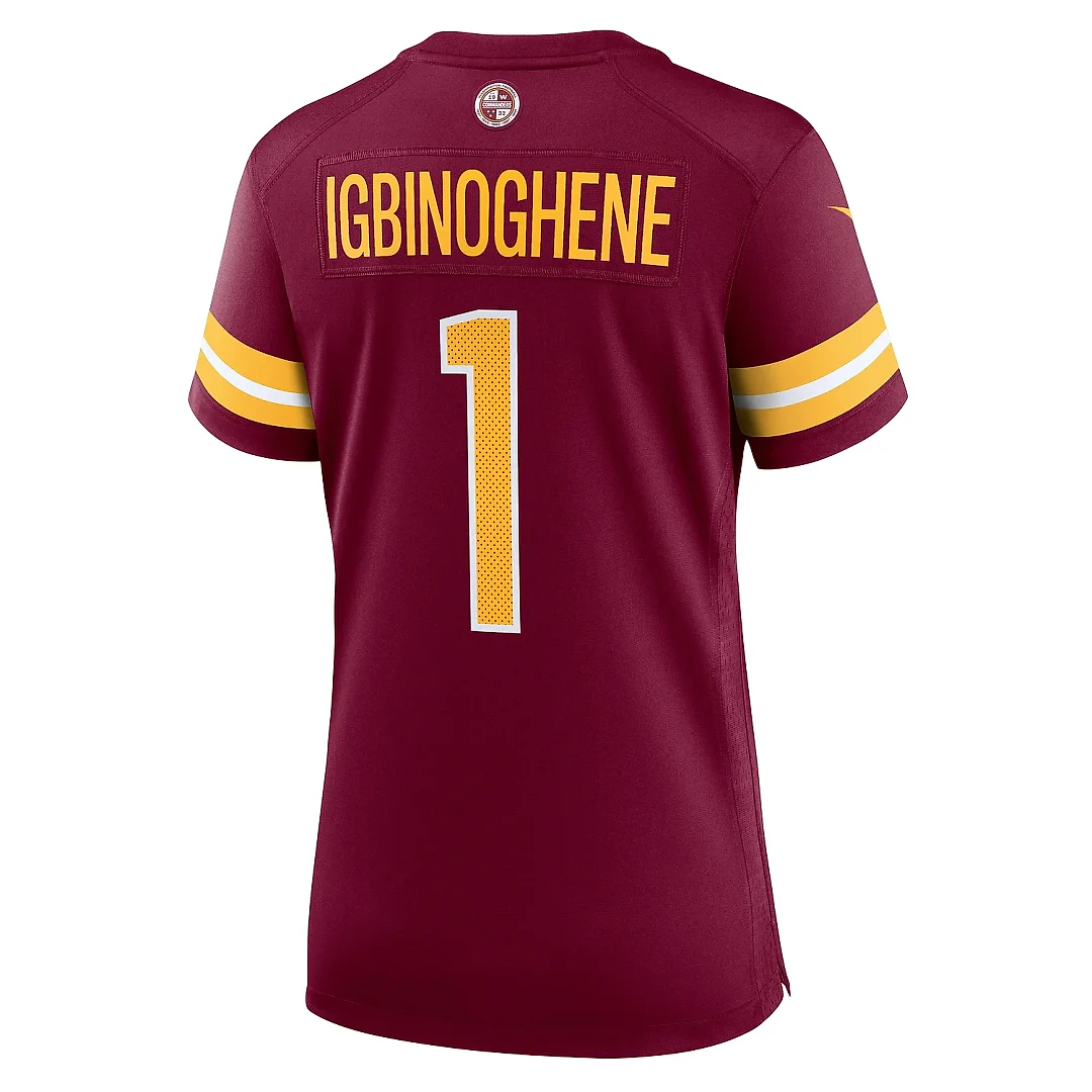 Zennovawear Women's Washington Commanders Noah Igbinoghene Burgundy Game Jersey