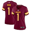 Zennovawear Women's Washington Commanders Number 1 Mom Burgundy Game Jersey