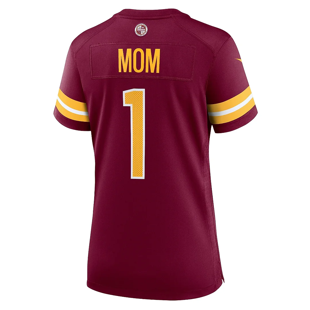 Zennovawear Women's Washington Commanders Number 1 Mom Burgundy Game Jersey