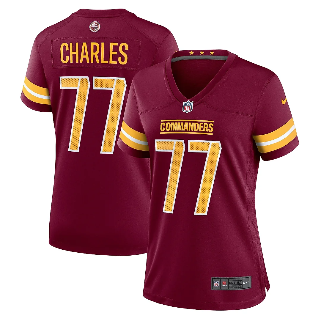 Zennovawear Women's Washington Commanders Saahdiq Charles Burgundy Game Jersey