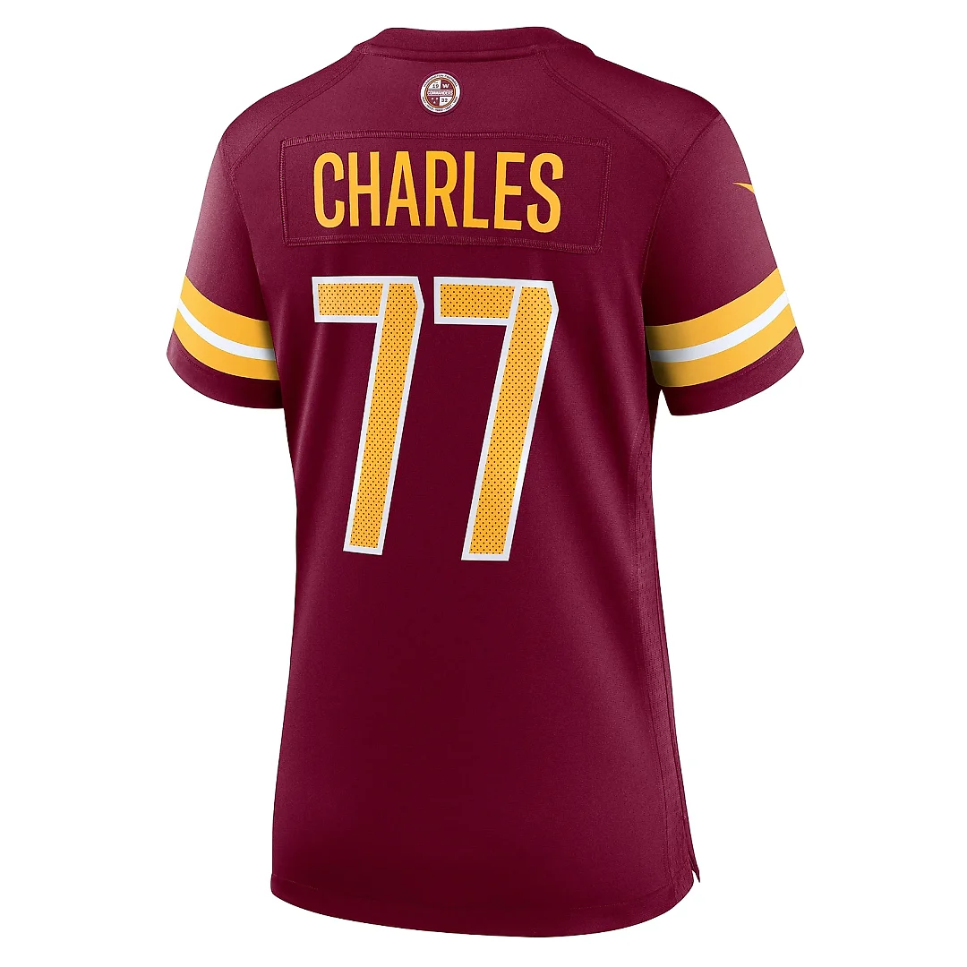Zennovawear Women's Washington Commanders Saahdiq Charles Burgundy Game Jersey