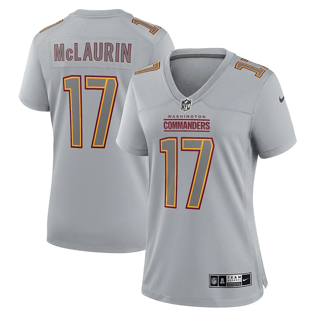 Zennovawear Women's Washington Commanders Terry McLaurin Gray Atmosphere Fashion Game Jersey