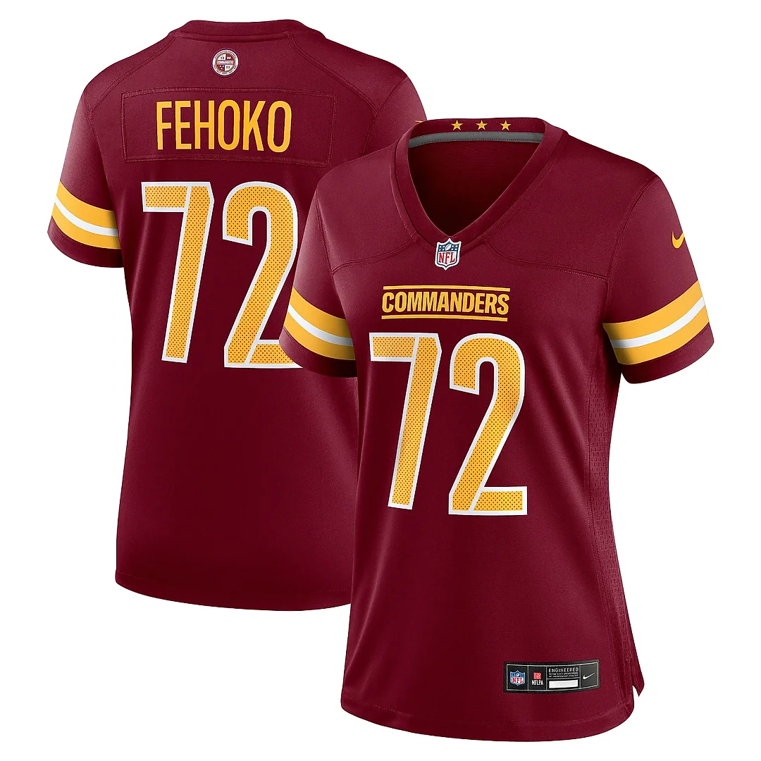 Zennovawear Women's Washington Commanders Viliami Fehoko Jr. Burgundy Team Game Jersey