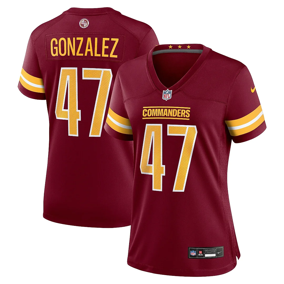 Zennovawear Women's Washington Commanders Zane Gonzalez Burgundy Game Jersey