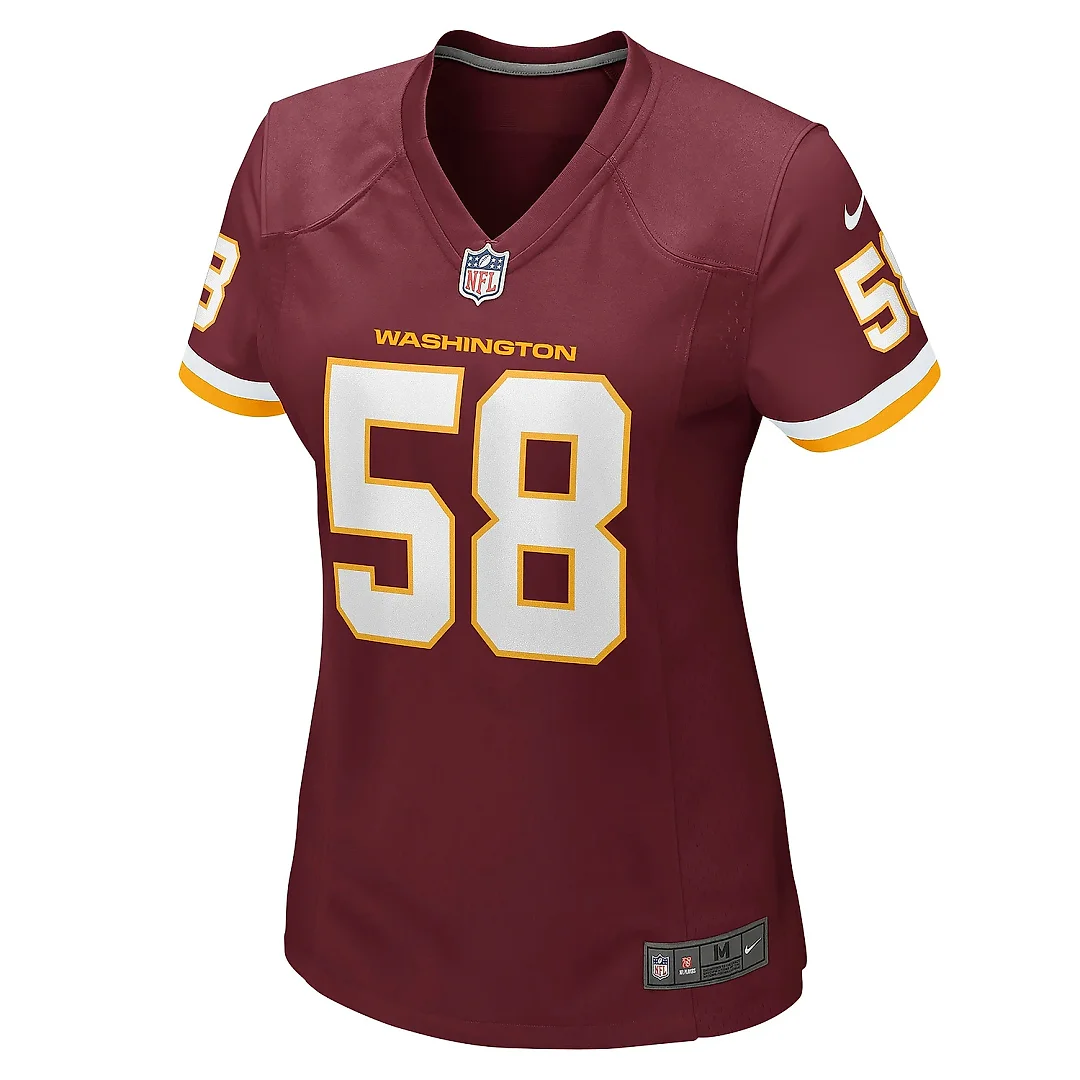 Zennovawear Women's Washington Football Team Shaka Toney Burgundy Game Jersey