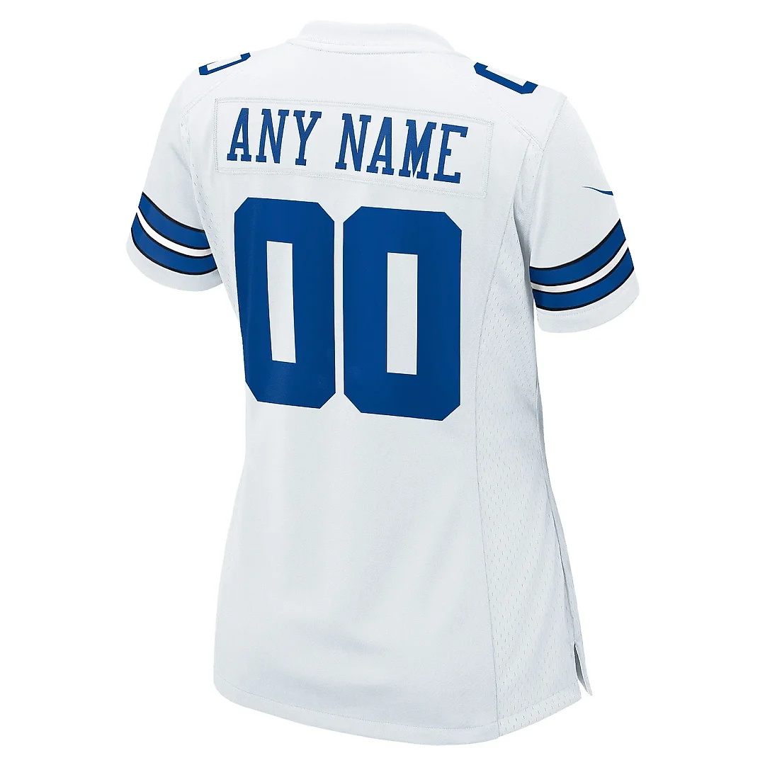 Zennovawear Women's White Dallas Cowboys Custom Game Jersey