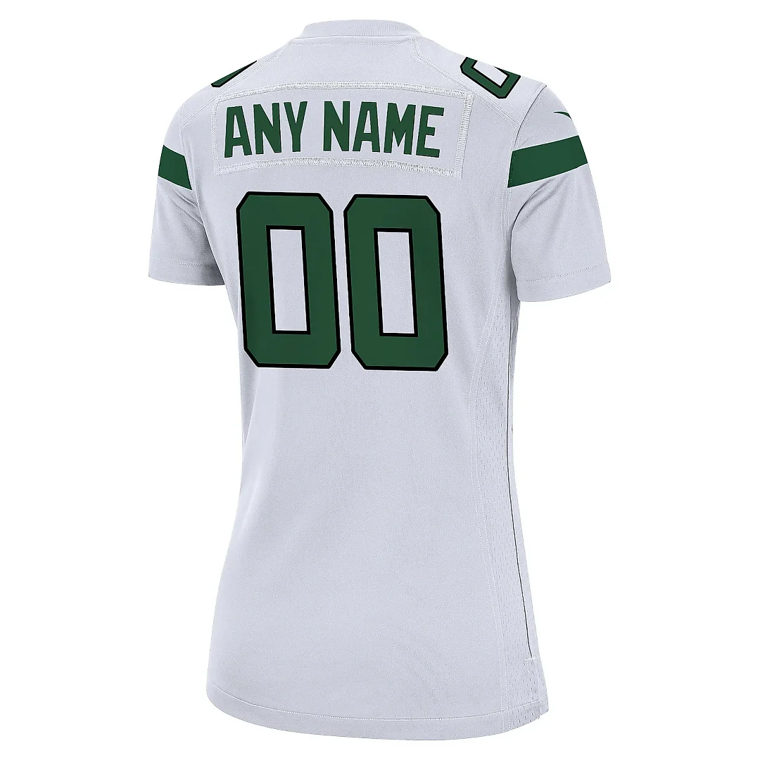 Zennovawear Women's White New York Jets Custom Game Jersey