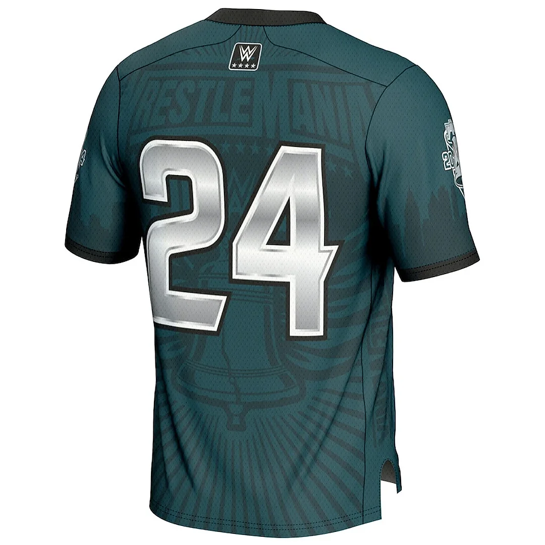 Zennovawear WrestleMania 40 Football Jersey 24 All Over Printed - Men Green