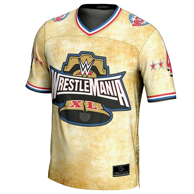 Zennovawear WrestleMania 40 Football Jersey All Over Printed - Men Yellow