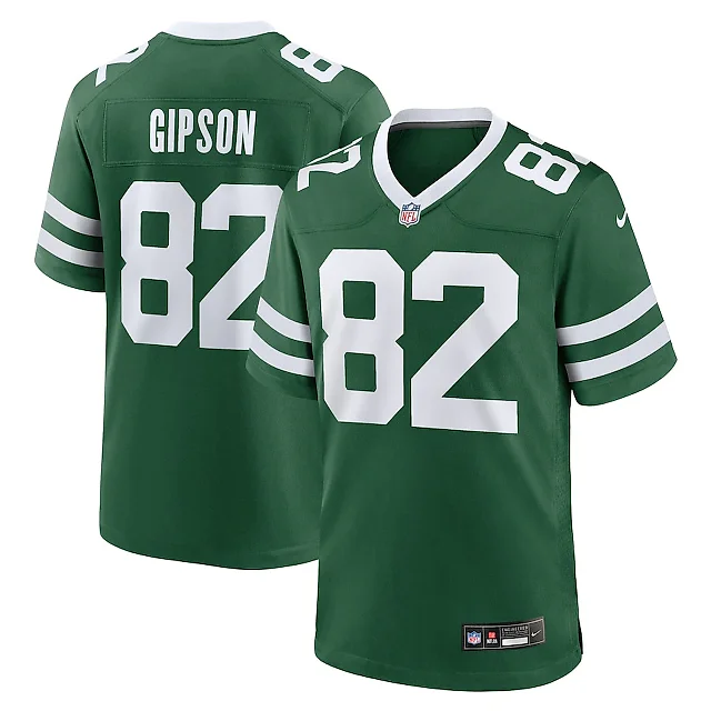 Zennovawear Xavier Gipson 82 New York Jets Team Game Men Jersey - Legacy Green