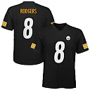 Zennovawear Aaron Rodgers Pittsburgh Steelers Youth Replica Jersey - Black