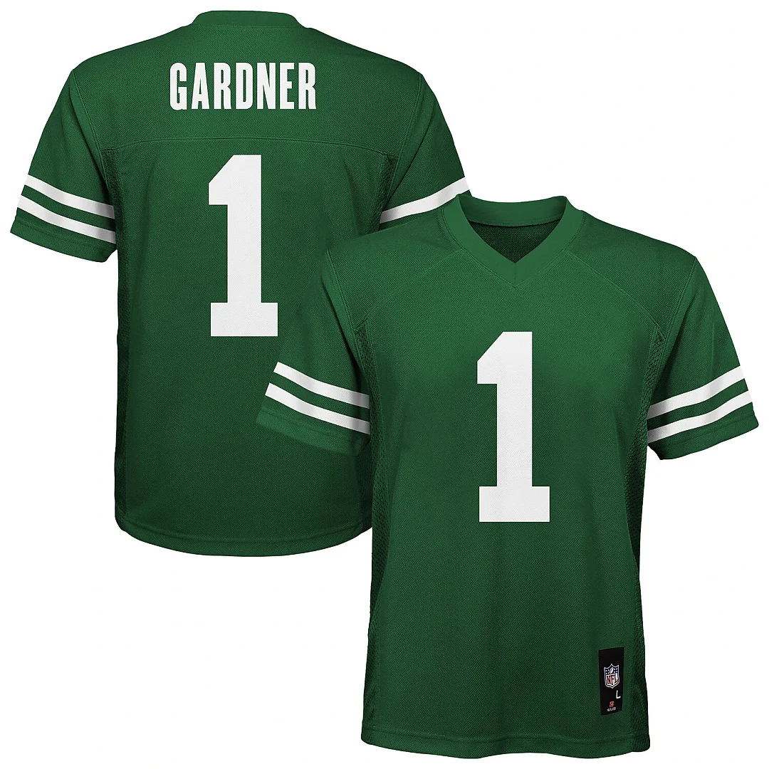 Zennovawear Ahmad Sauce Gardner New York Jets Youth Replica Jersey - Green