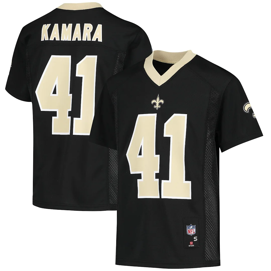 Zennovawear Alvin Kamara New Orleans Saints Youth Replica Jersey - Black