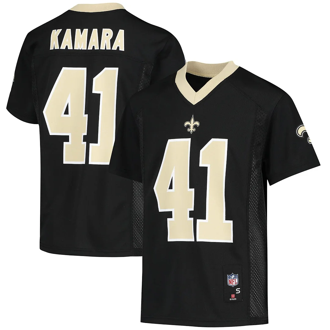 Zennovawear Alvin Kamara New Orleans Saints Youth Replica Jersey - Black