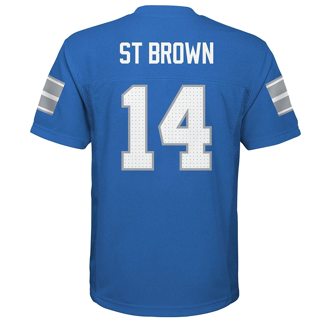 Zennovawear Amon-Ra St. Brown Detroit Lions Youth Replica Jersey - Blue