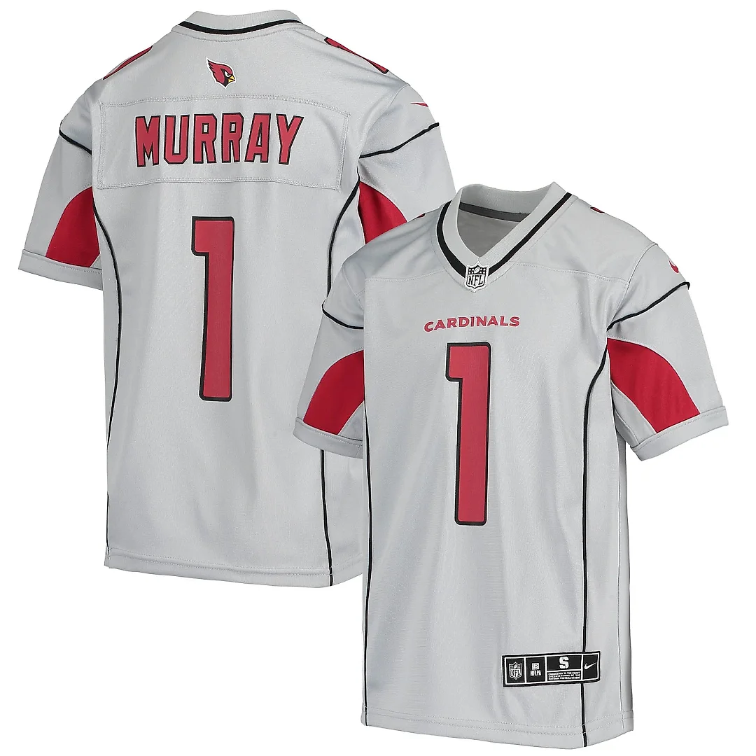 Zennovawear Youth Arizona Cardinals Kyler Murray Silver Inverted Team Game Jersey