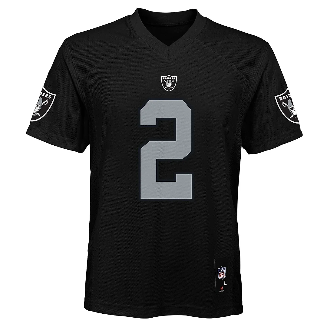 Zennovawear Ashton Jeanty Las Vegas Raiders Youth Replica Jersey - Black