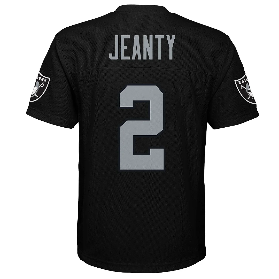 Zennovawear Ashton Jeanty Las Vegas Raiders Youth Replica Jersey - Black