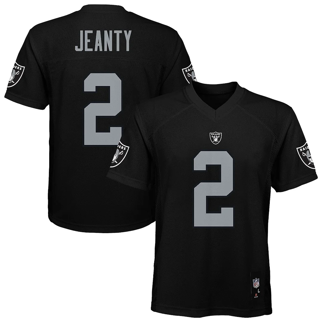 Zennovawear Ashton Jeanty Las Vegas Raiders Youth Replica Jersey - Black