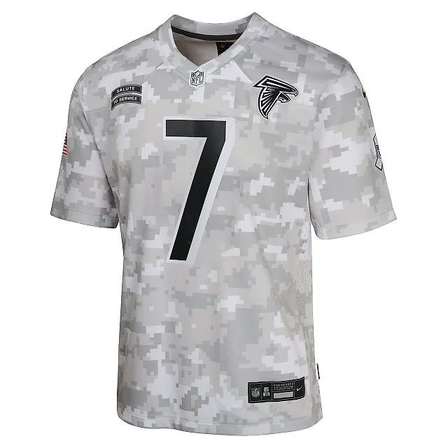 Zennovawear Youth Atlanta Falcons Bijan Robinson Arctic Camo 2024 Salute to Service Game Jersey