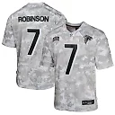 Zennovawear Youth Atlanta Falcons Bijan Robinson Arctic Camo 2024 Salute to Service Game Jersey