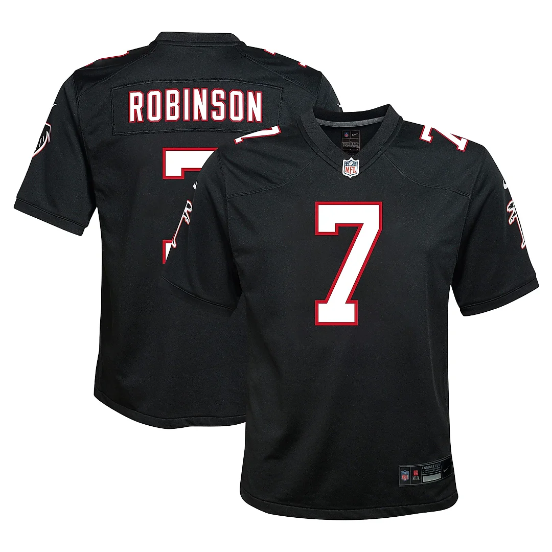 Zennovawear Youth Atlanta Falcons Bijan Robinson Black Alternate Player Game Jersey